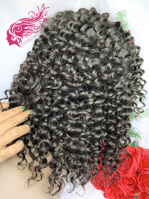 Csqueen 9A Exotic Wave BOB Wig 4*4 Transparent Lace Closure BOB Wig 100% human hair 150%density wigs - Click Image to Close